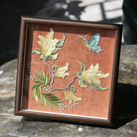 Suede embroidery painting gift box, a gift for friends, a housewarming gift