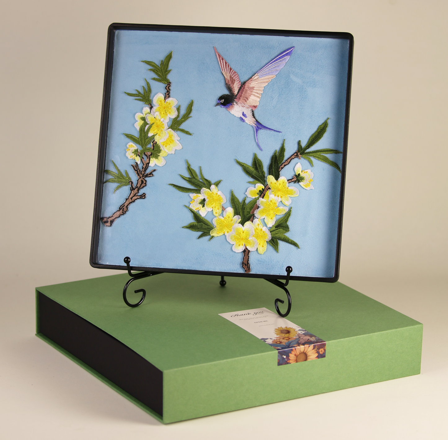 Embroidered tray/decorative painting, housewarming gift, special gift