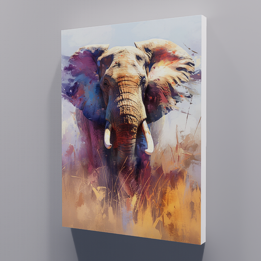 Elephant oil painting, wall decoration painting, home furnishing, living room, room, lobby, corridor, office wall decoration