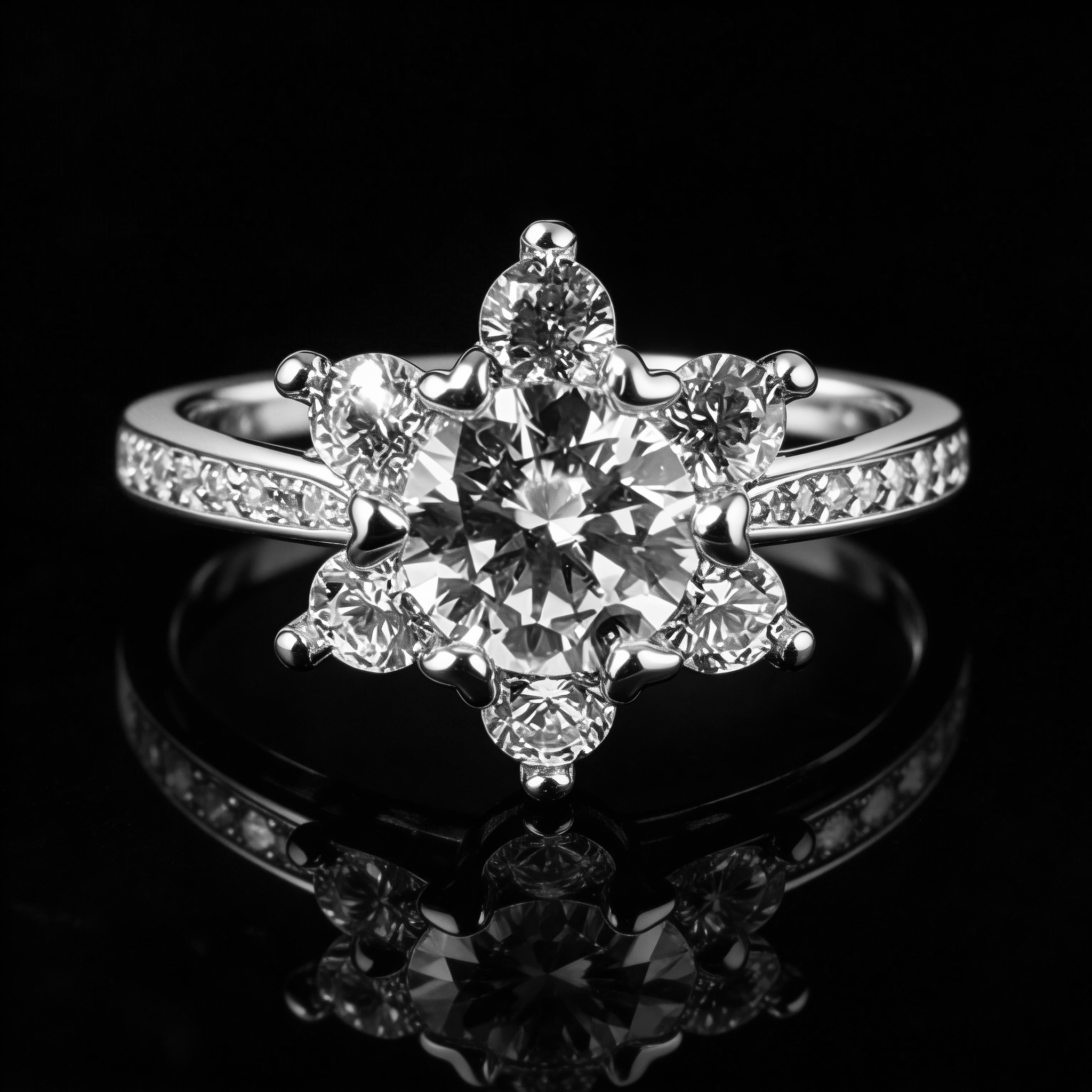 Heart-shaped moissanite engagement ring4
