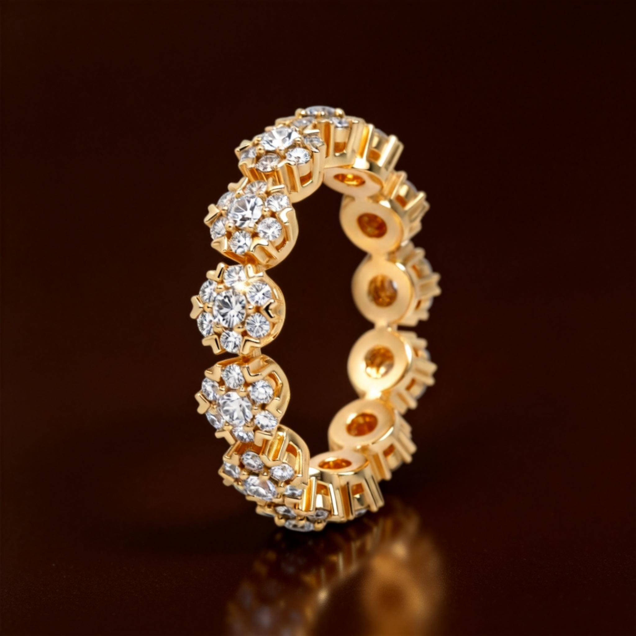 S925 Sterling Silver 18K Gold-Plated Moissanite Ring3