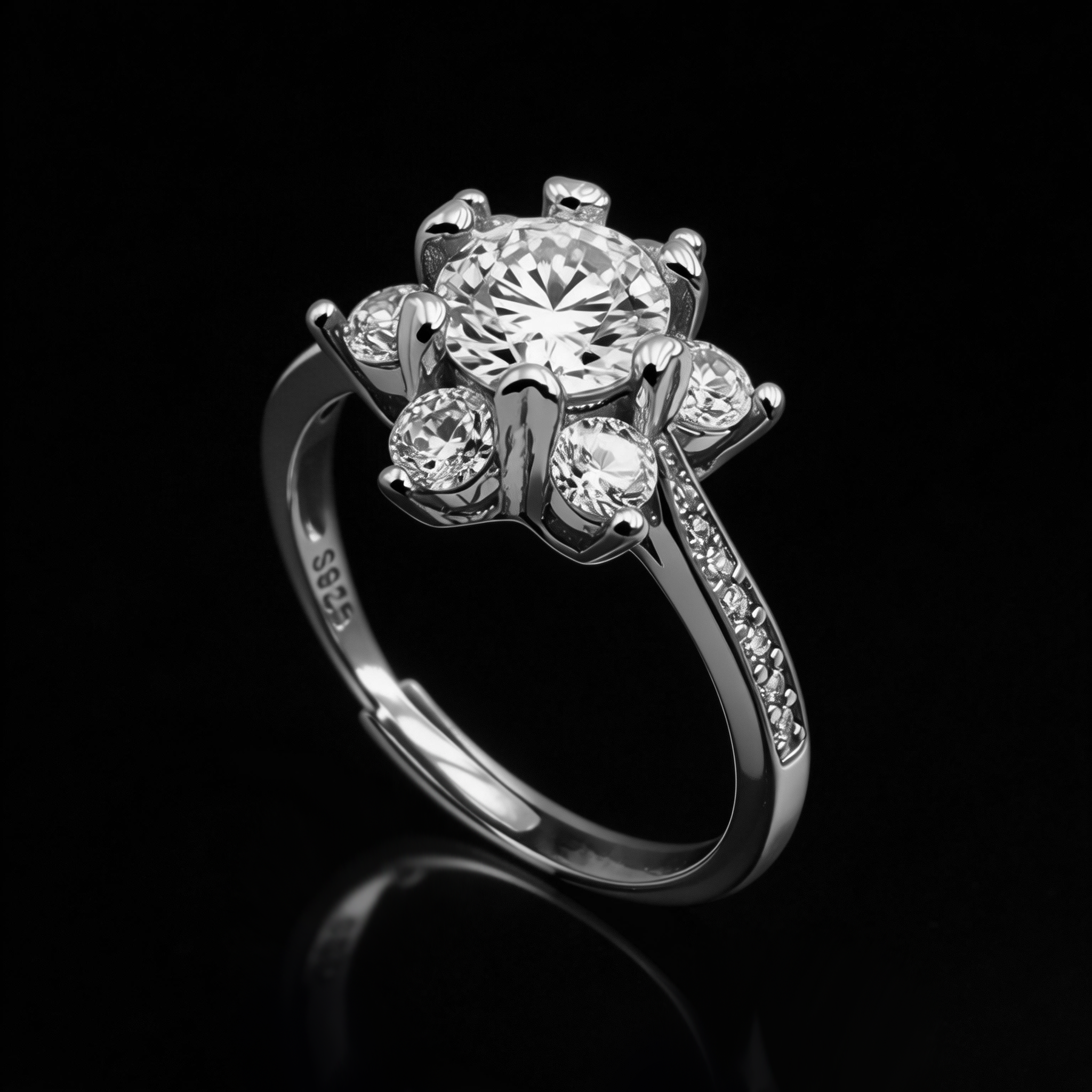 Heart-shaped moissanite engagement ring4