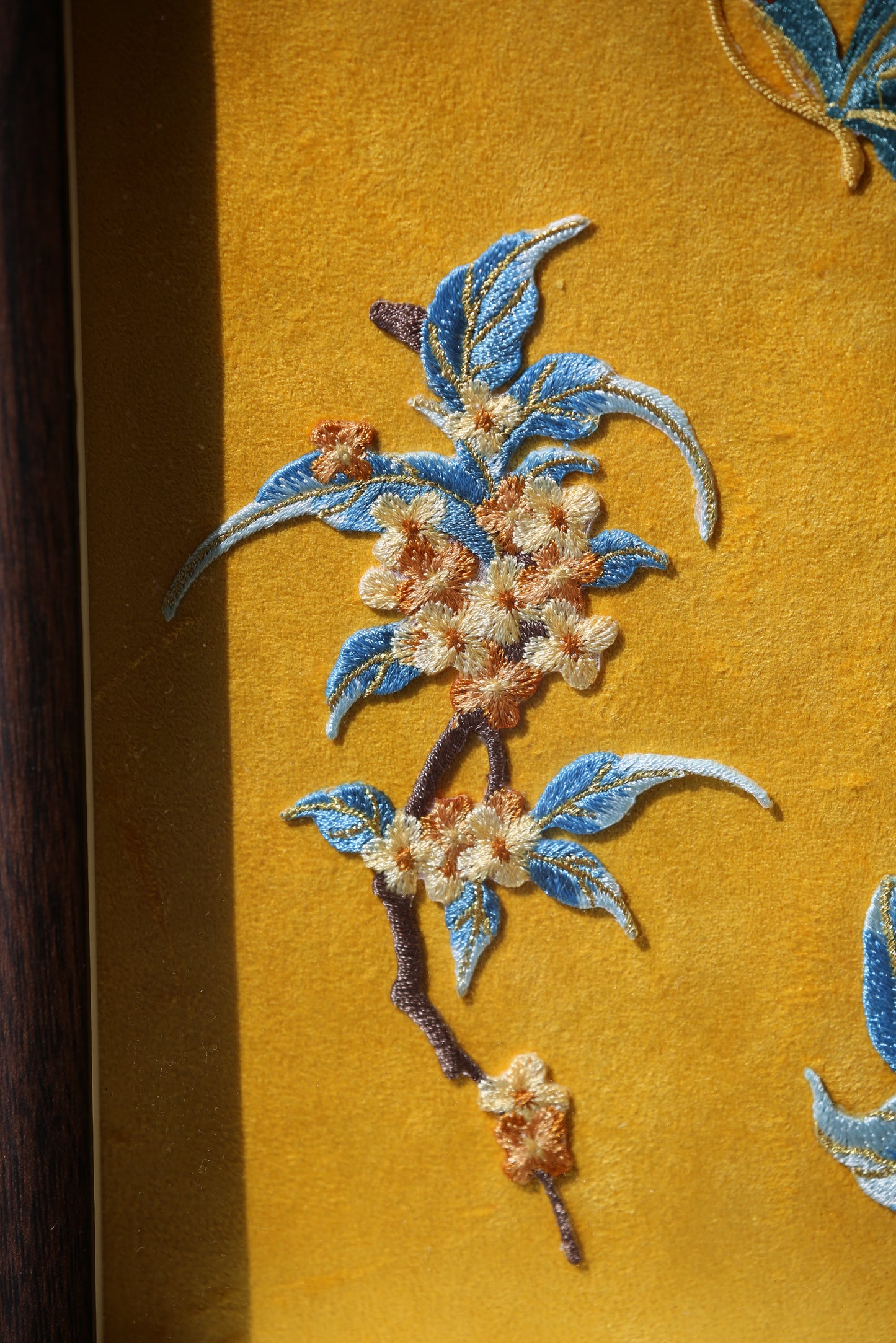 Suede embroidery painting gift box, gift for grandma, decorative artwork