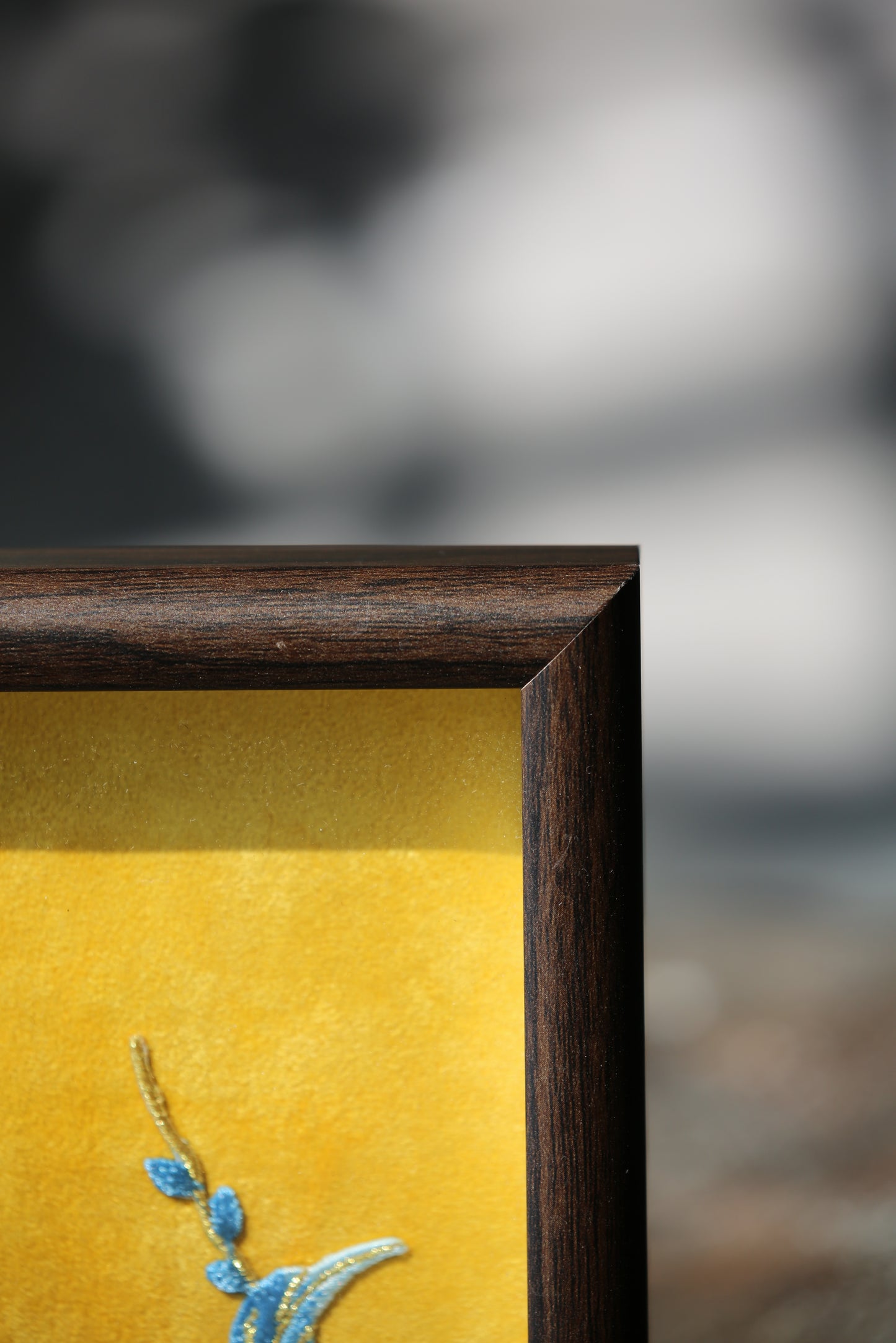 Suede embroidery painting gift box, gift for grandma, decorative artwork