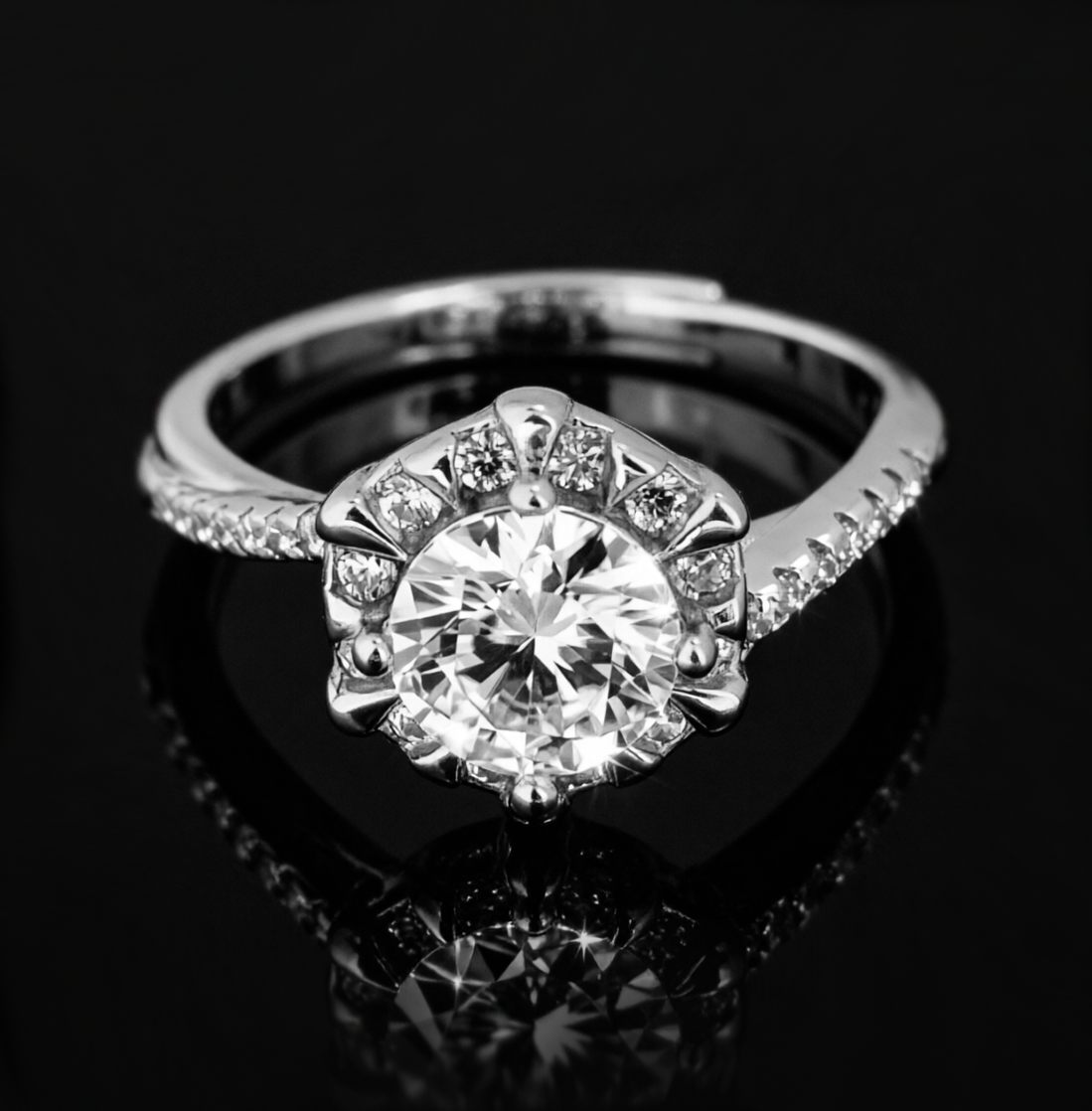 Heart-shaped moissanite engagement ring5