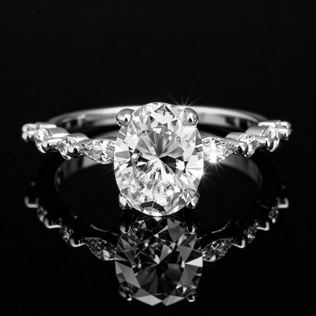 Heart-shaped moissanite engagement ring3