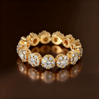 S925 Sterling Silver 18K Gold-Plated Moissanite Ring3