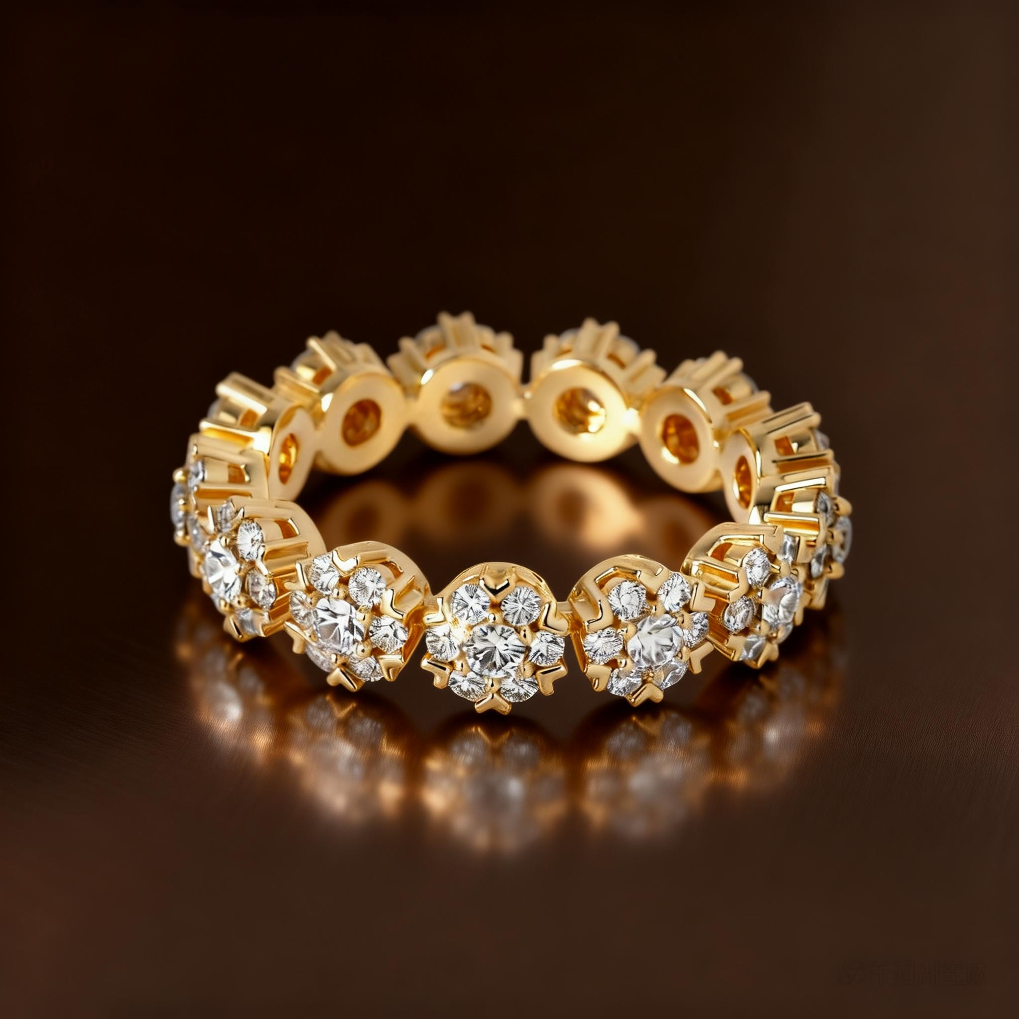 S925 Sterling Silver 18K Gold-Plated Moissanite Ring3