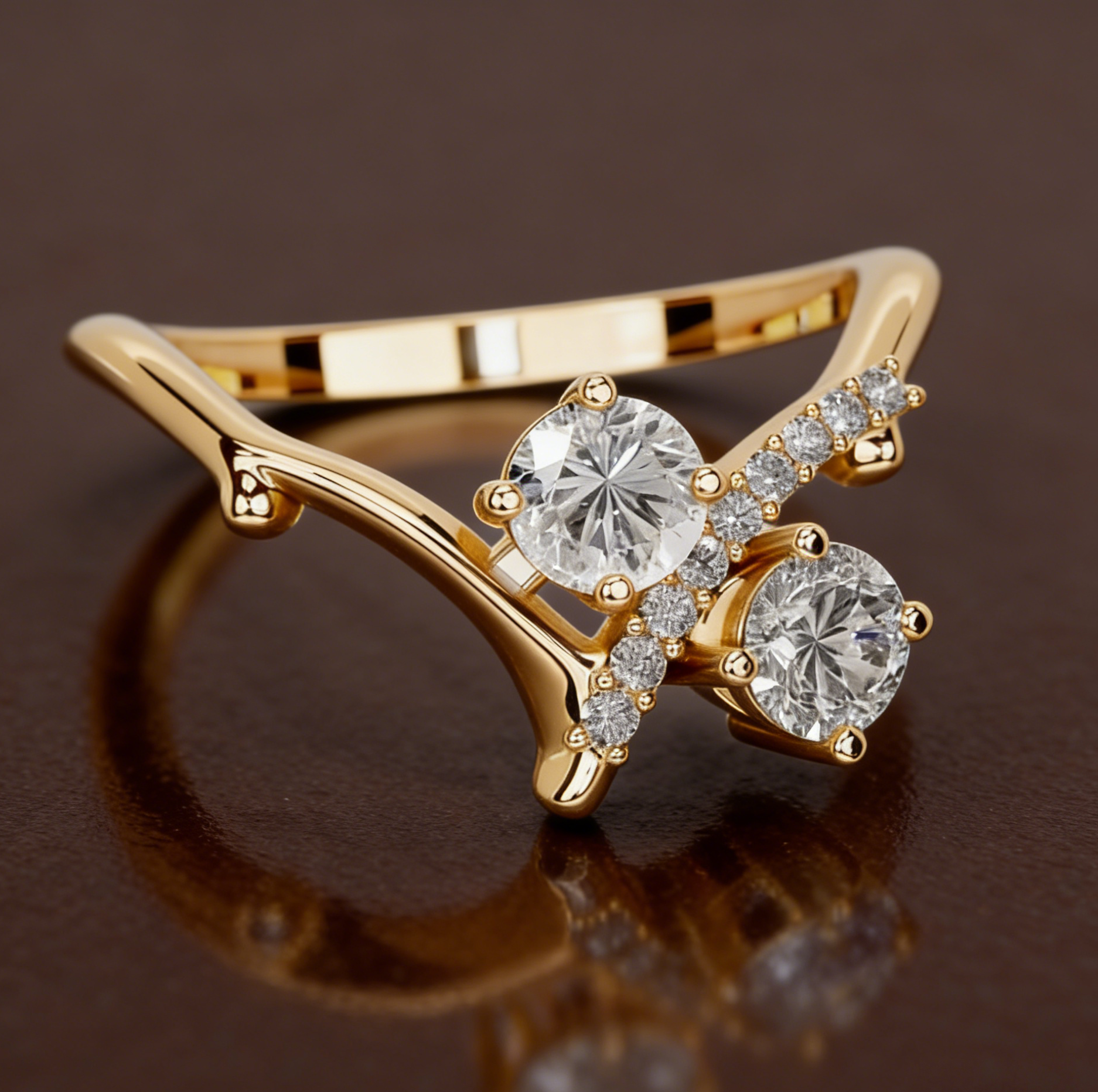 S925 Sterling Silver 18K Gold-Plated Moissanite Ring4