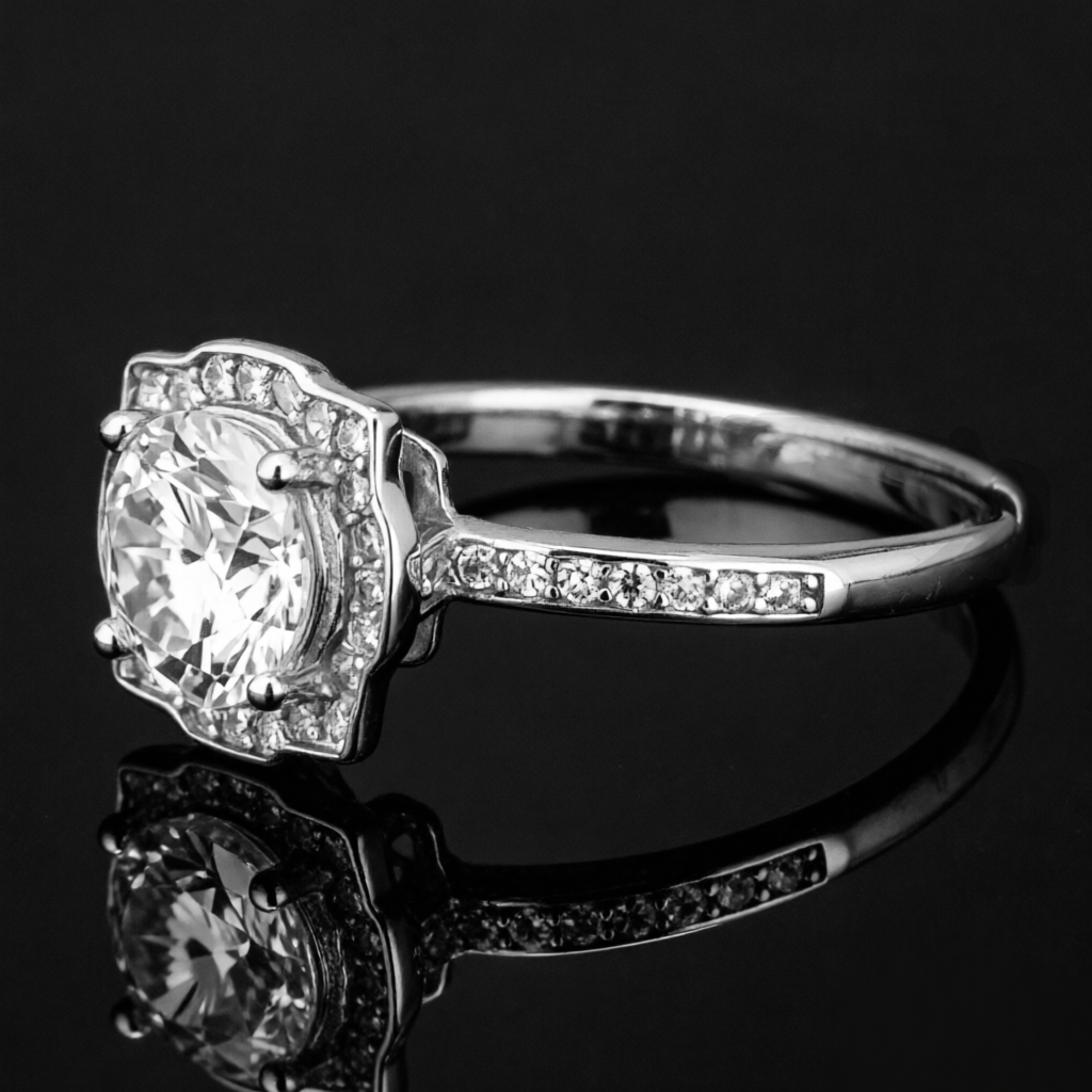 Heart-shaped moissanite engagement ring7