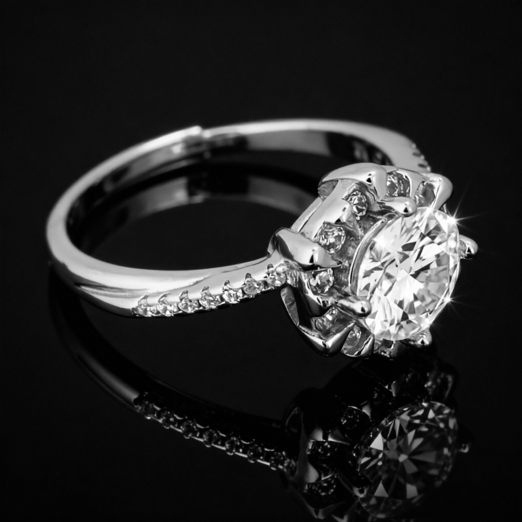Heart-shaped moissanite engagement ring5