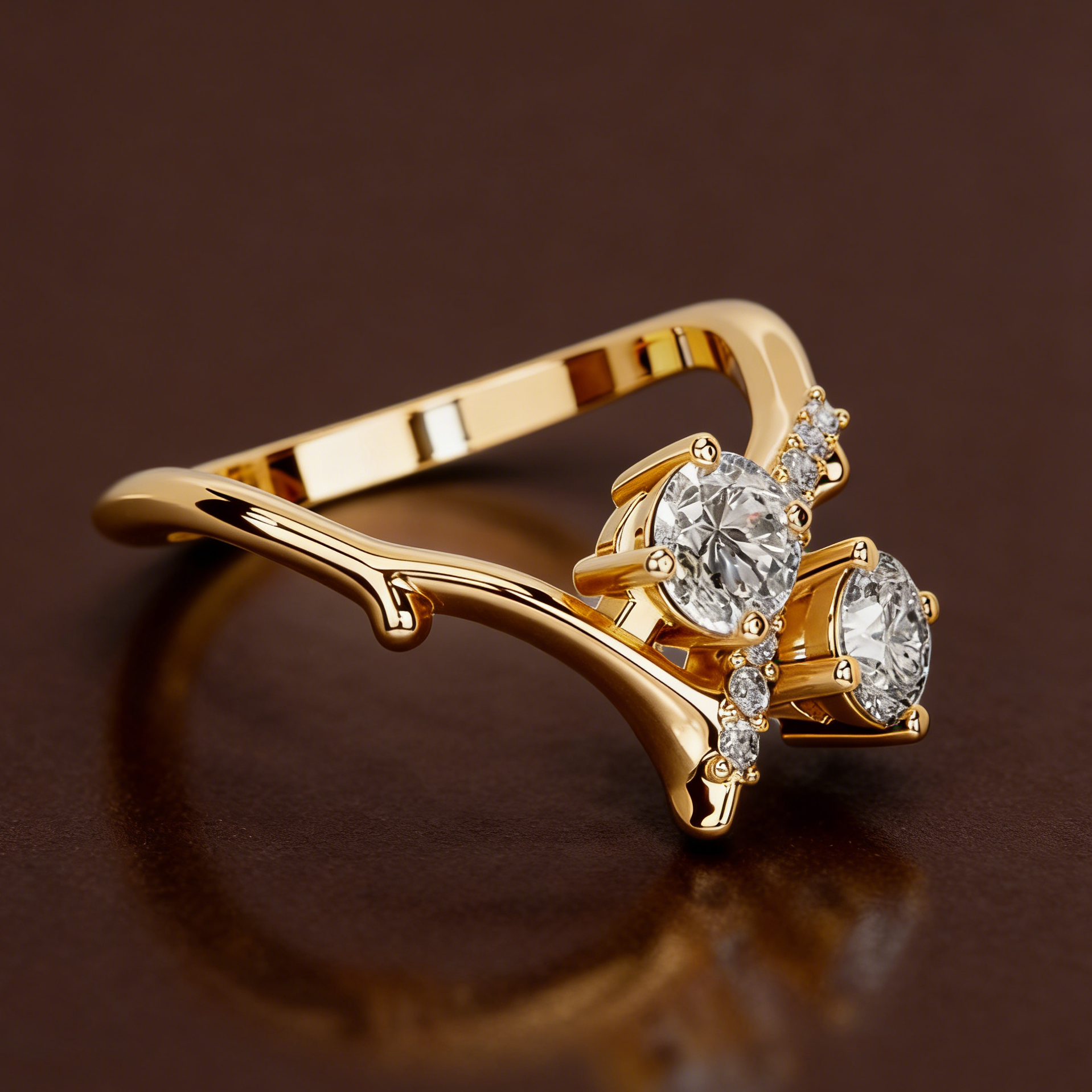 S925 Sterling Silver 18K Gold-Plated Moissanite Ring4