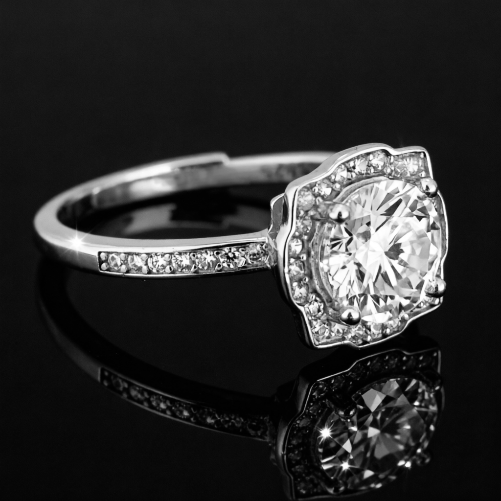 Heart-shaped moissanite engagement ring7