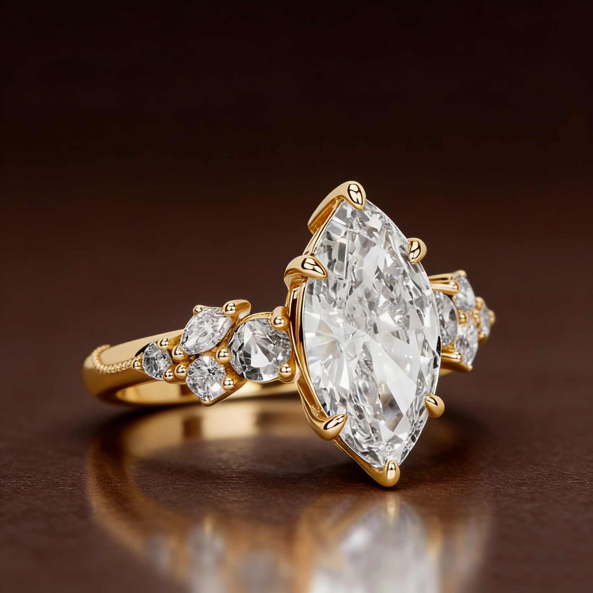 S925 Sterling Silver 18K Gold-Plated Moissanite Ring6