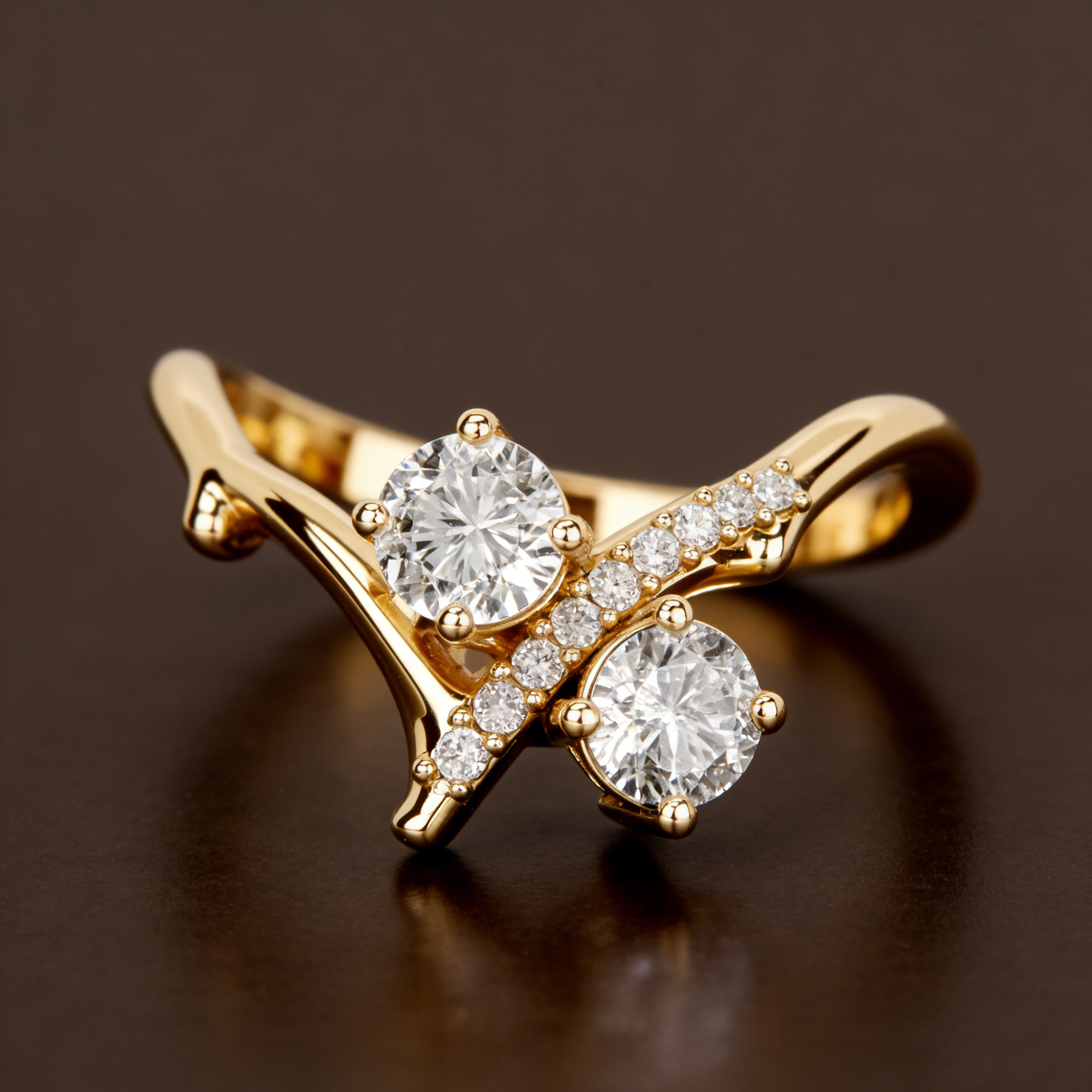 S925 Sterling Silver 18K Gold-Plated Moissanite Ring4